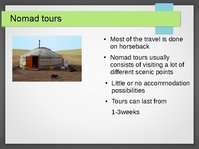 Prezentációk 'Tourism Development in Mongolia', 12.                