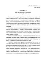 Esszék 'Reaction Paper on Book "The Construction of Social Reality" Written by John Sear', 1.                