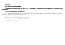 Összefoglalók, jegyzetek 'Presentation of Garment Industry “NILO“', 2.                