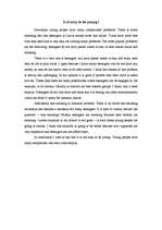 Esszék 'Is it easy to be young?', 1.                