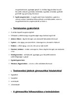 Összefoglalók, jegyzetek 'Testnevelés érettségi tétel, gimnasztika', 4.                