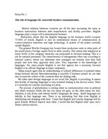 Kutatási anyagok 'The Role of Languages For Successful Business Communication', 1.                