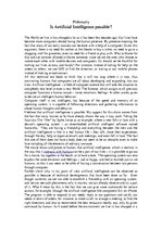 Esszék 'Is Artificial Intelligence Possible?', 1.                