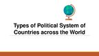 Prezentációk 'Types of Political System of Countries Across the World', 1.                