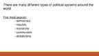 Prezentációk 'Types of Political System of Countries Across the World', 3.                