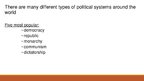 Prezentációk 'Types of Political System of Countries Across the World', 3.                
