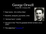 Prezentációk 'Book Report. George Orwell "1984"', 2.                