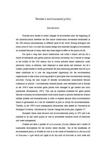 Kutatási anyagok 'Environmental Policy in Sweden', 1.                