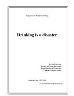 Esszék 'Drinking Is a Disaster', 1.                