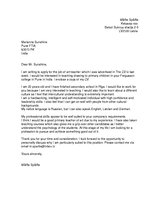 Minták 'Letter of Application', 1.                