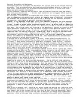 Esszék 'Personal Strengths and Weaknesses', 1.