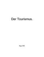 Kutatási anyagok 'Der Tourismus', 1.                