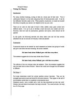 Összefoglalók, jegyzetek 'Writing for Pleasure', 1.                