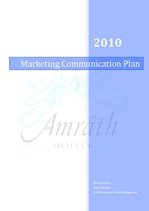 Kutatási anyagok 'Marketing Communication Plan', 1.                