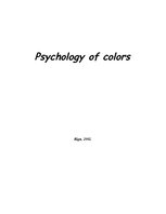 Kutatási anyagok 'Psychology of Color', 1.                