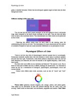 Kutatási anyagok 'Psychology of Color', 7.                