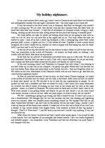 Esszék 'My Holiday Nightmare', 1.                