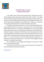 Esszék 'Advantages and Disadvantages', 1.                