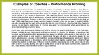 Prezentációk 'Techniques Used by Coaches to Improve Performance', 7.                