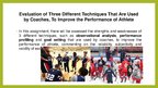 Prezentációk 'Techniques Used by Coaches to Improve Performance', 10.                
