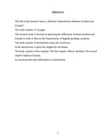 Kutatási anyagok 'National Characteristics of Scotland and Canada', 2.                