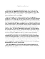 Esszék 'My Ambitions for the Future', 1.                