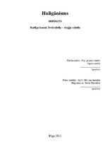 Esszék 'Hooliganism', 1.                