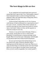 Esszék 'The Best Things in Life Are Free', 1.                