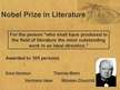 Prezentációk 'The Nobel Prize', 8.                