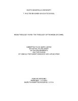 Kutatási anyagok 'Theology of the Book of Daniel', 1.                