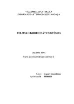 Összefoglalók, jegyzetek 'Spatial Coordinate Systems', 1.                