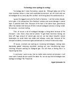 Esszék 'Technology Owes Apology to Ecology', 1.                