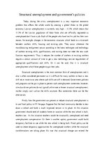 Összefoglalók, jegyzetek 'Structural Unemployment and Government’s Policies', 1.                