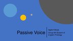 Prezentációk 'Passive Voice in English', 1.                