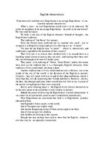 Esszék 'English Characters', 1.                