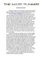 Összefoglalók, jegyzetek 'Movie Review "The Maze Runner"', 1.                