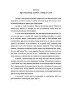 Esszék 'Tips to Exchange Students Coming to Latvia', 1.                