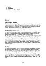 Összefoglalók, jegyzetek 'Sweden Cultural Characteristics', 7.                