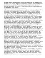 Esszék 'Organizational Behavior Importance', 1.                