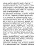 Esszék 'This Essay Defines Depression, Symptoms of Depression, Causes of Depression, and', 1.                