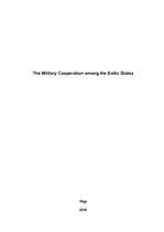 Kutatási anyagok 'The Military Cooperation among the Baltic States', 1.                
