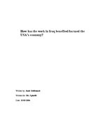 Kutatási anyagok 'How Has the Work in Iraq Benefited/Harmed the USA’s Economy', 1.                
