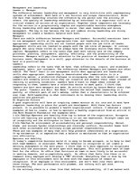 Esszék 'Management and Leadership', 1.                