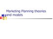 Prezentációk 'Marketing Planning Theories and Models', 1.                