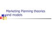 Prezentációk 'Marketing Planning Theories and Models', 1.
