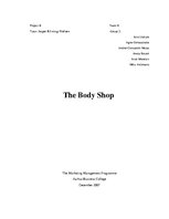 Kutatási anyagok 'The International Chain Analysis of Company "The Body Shop"', 1.                