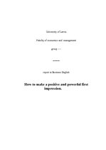 Esszék 'How to Make a Positive and Powerful First Impression', 1.                