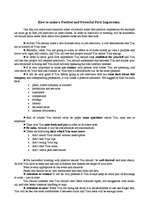 Esszék 'How to Make a Positive and Powerful First Impression', 2.                