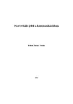 Esszék 'Nonverbális jelek a kommunikációban', 1.                
