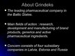 Prezentációk 'Business Activities of JSC "Grindeks"', 3.                